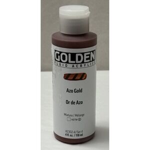 Fluid Acrylics GOLDEN Azo Gold 4 fl Professional Acrylic Paint Transparent (SH3)